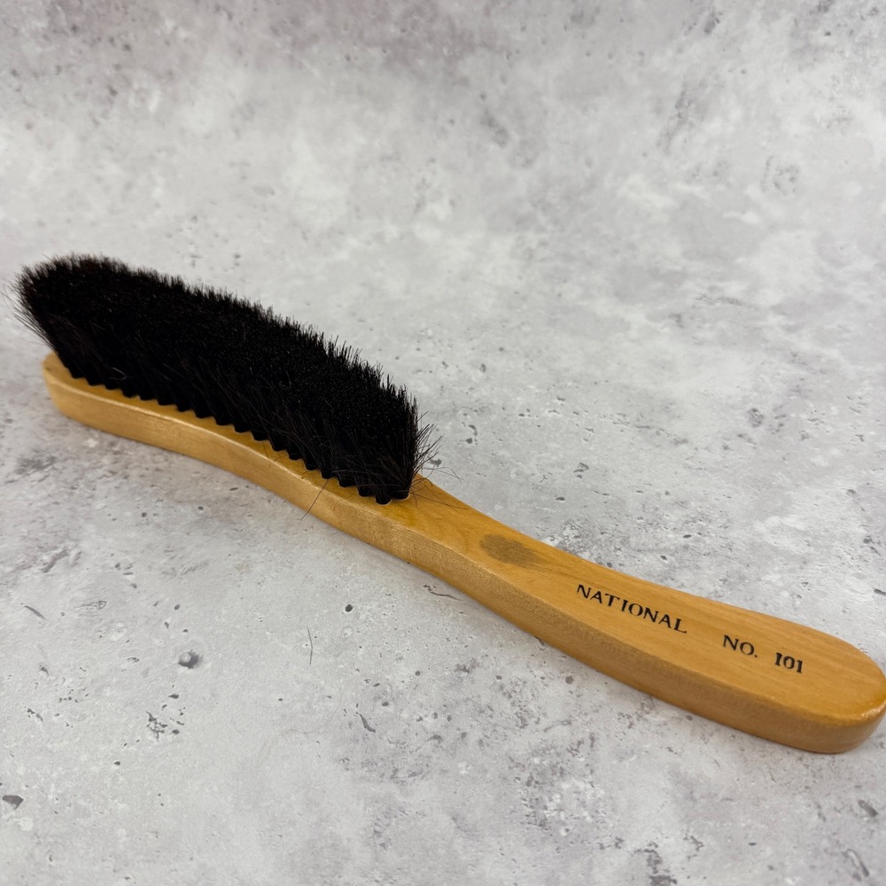 Vintage National No. 101 Curved Wood Brush Horsehair Bristles‎ Millinery